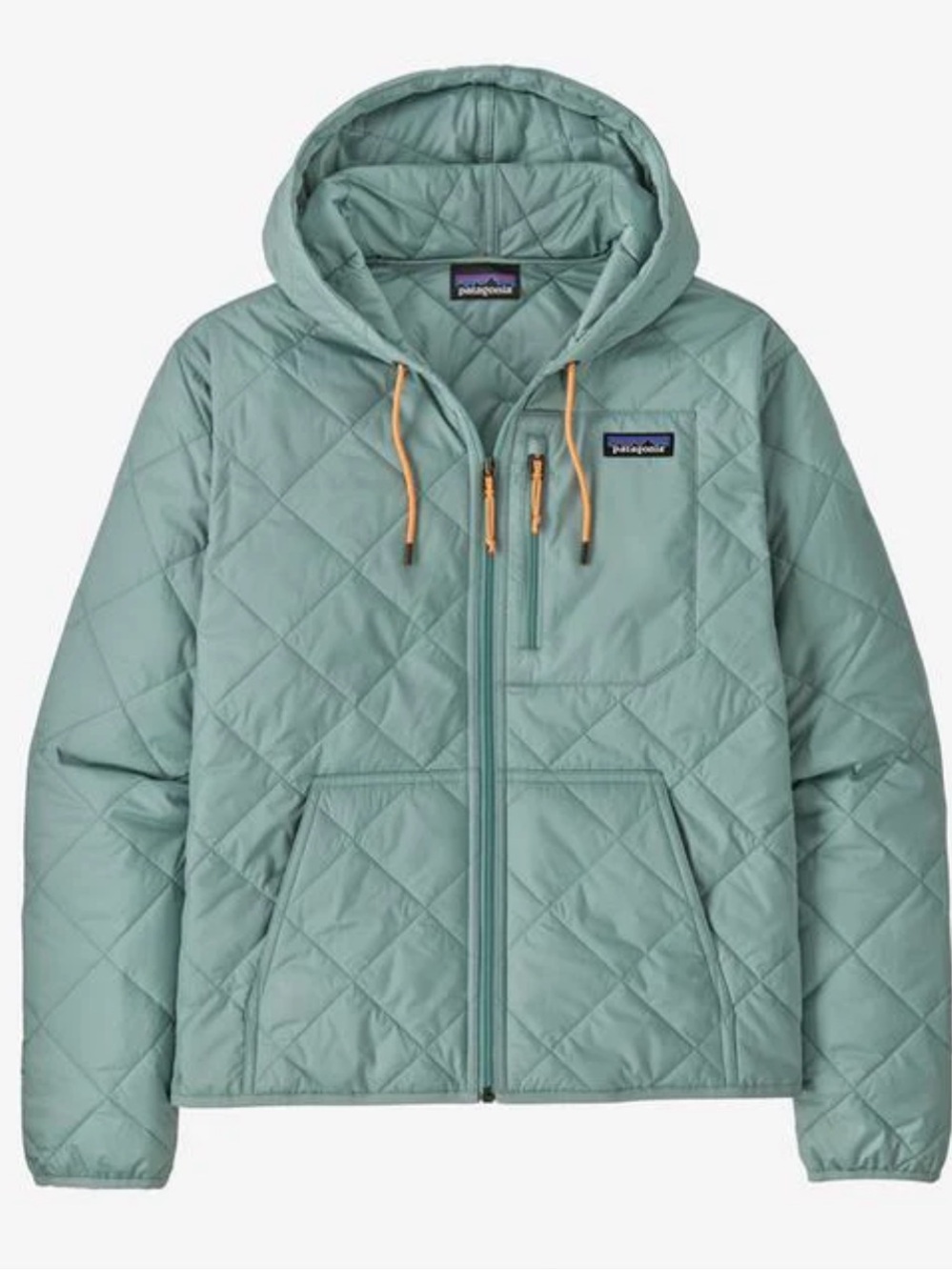 Patagonia Womens Diamond Quilted Bomber Hoody Jacket, Thermal Blue, NWT, size XS - Picture 6 of 6
